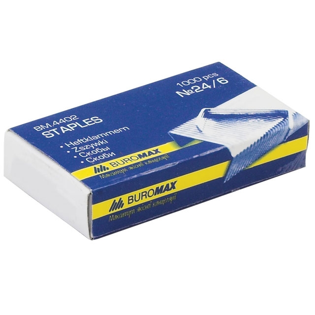 Скобы для степлера BuroMax BM.4402 24/6 1000шт