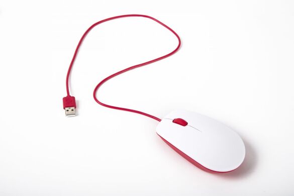 Официальная мышь Raspberry Pi Mouse Red/White