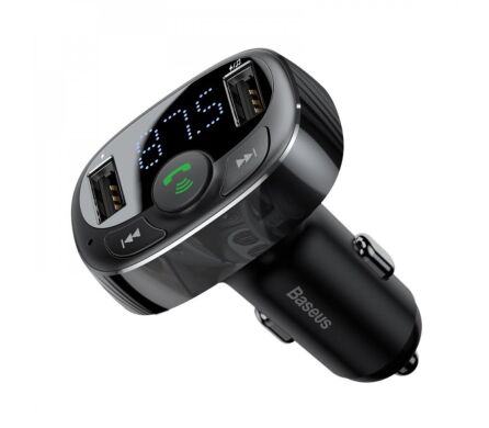 Автомобильное ЗУ Baseus Bluetooth FM Launcher Standart Edition 2.4A 2USB черный