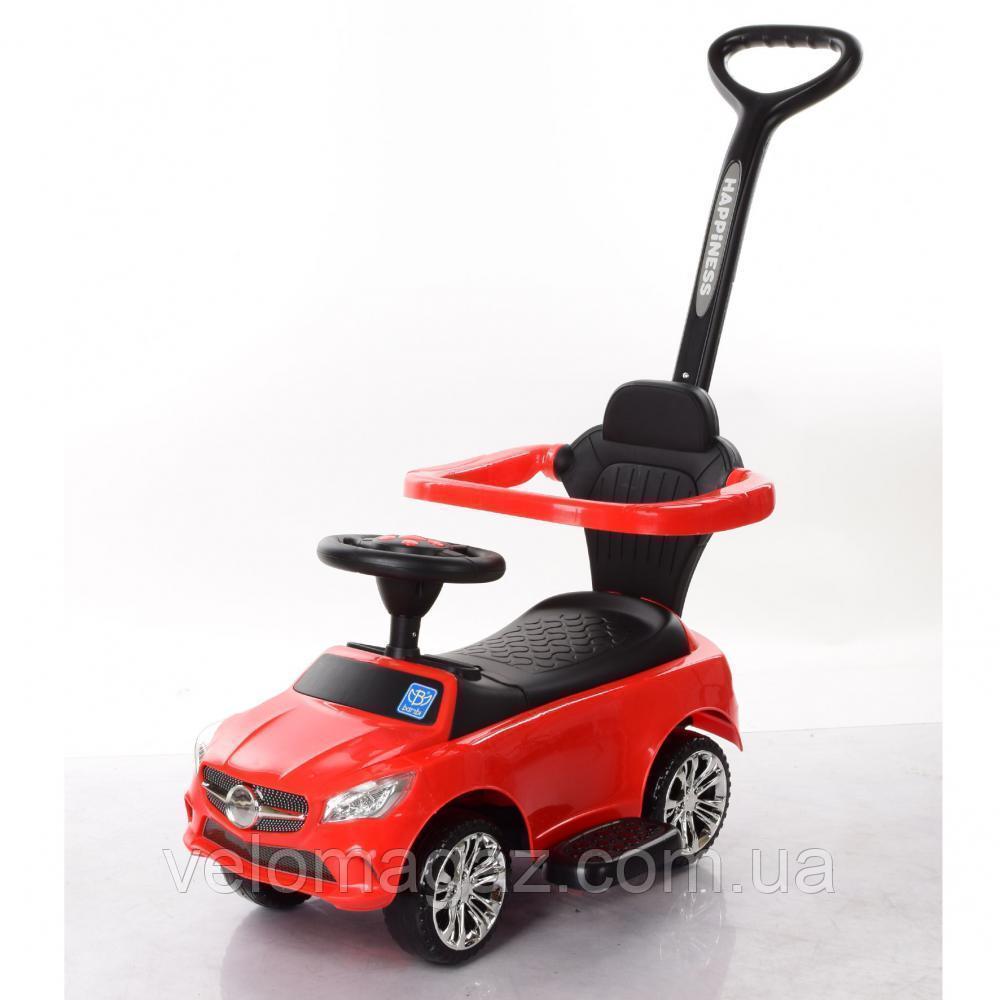 Детская каталка-толокар M 3503C-3 (MP3) с музыкой и родительской ручкой, красная