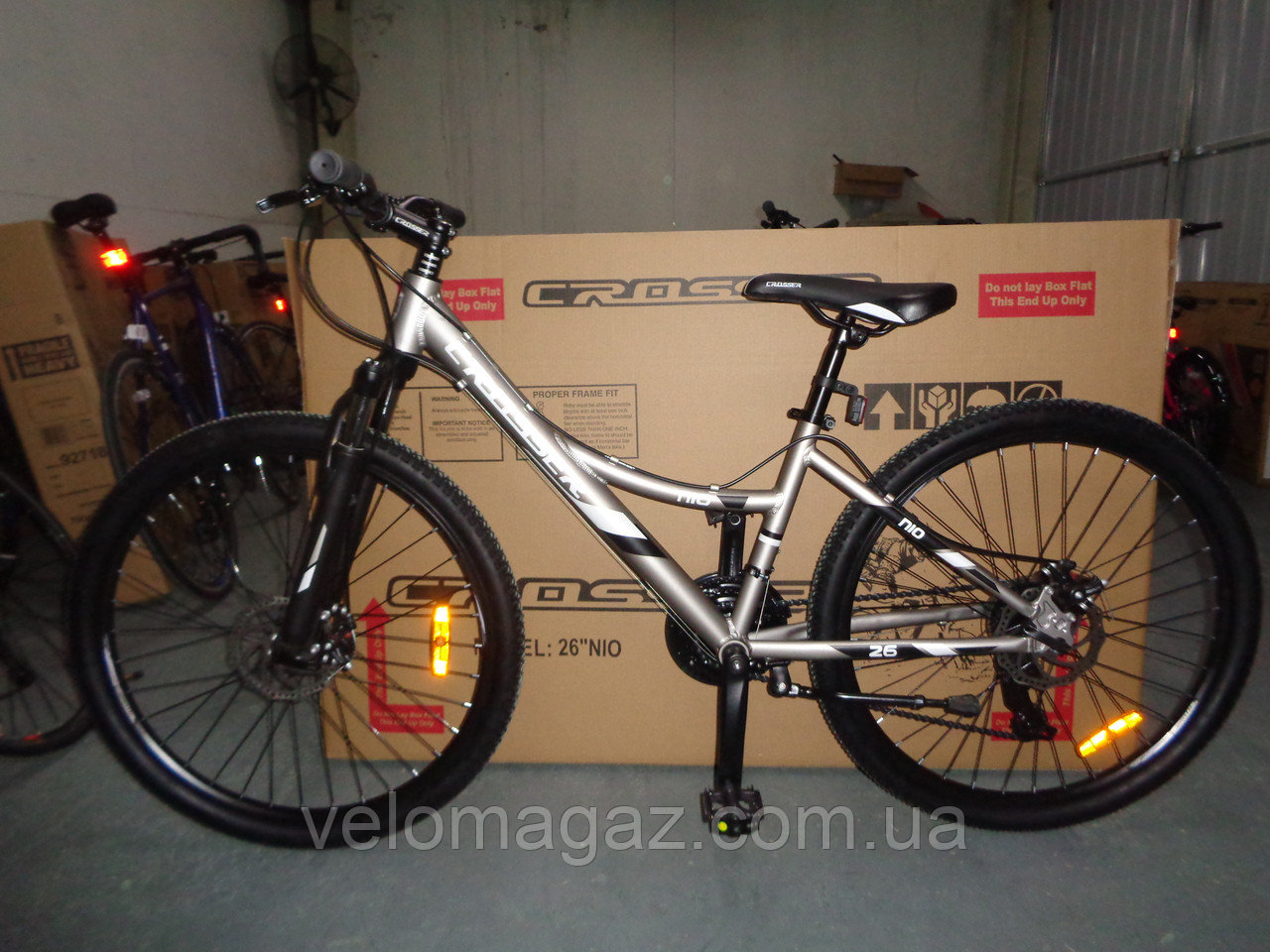 Велосипед горный алюминиевый Crosser Nio Stels 24" рама 13", черно-красный