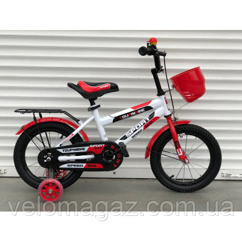 Велосипед TopRider 804 16" красный детский двухколесный с багажником