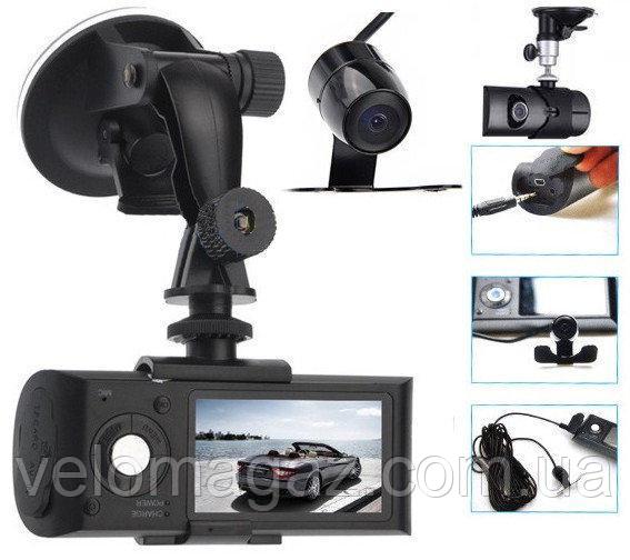 Видеорегистратор с двумя камерами + GPS x3000