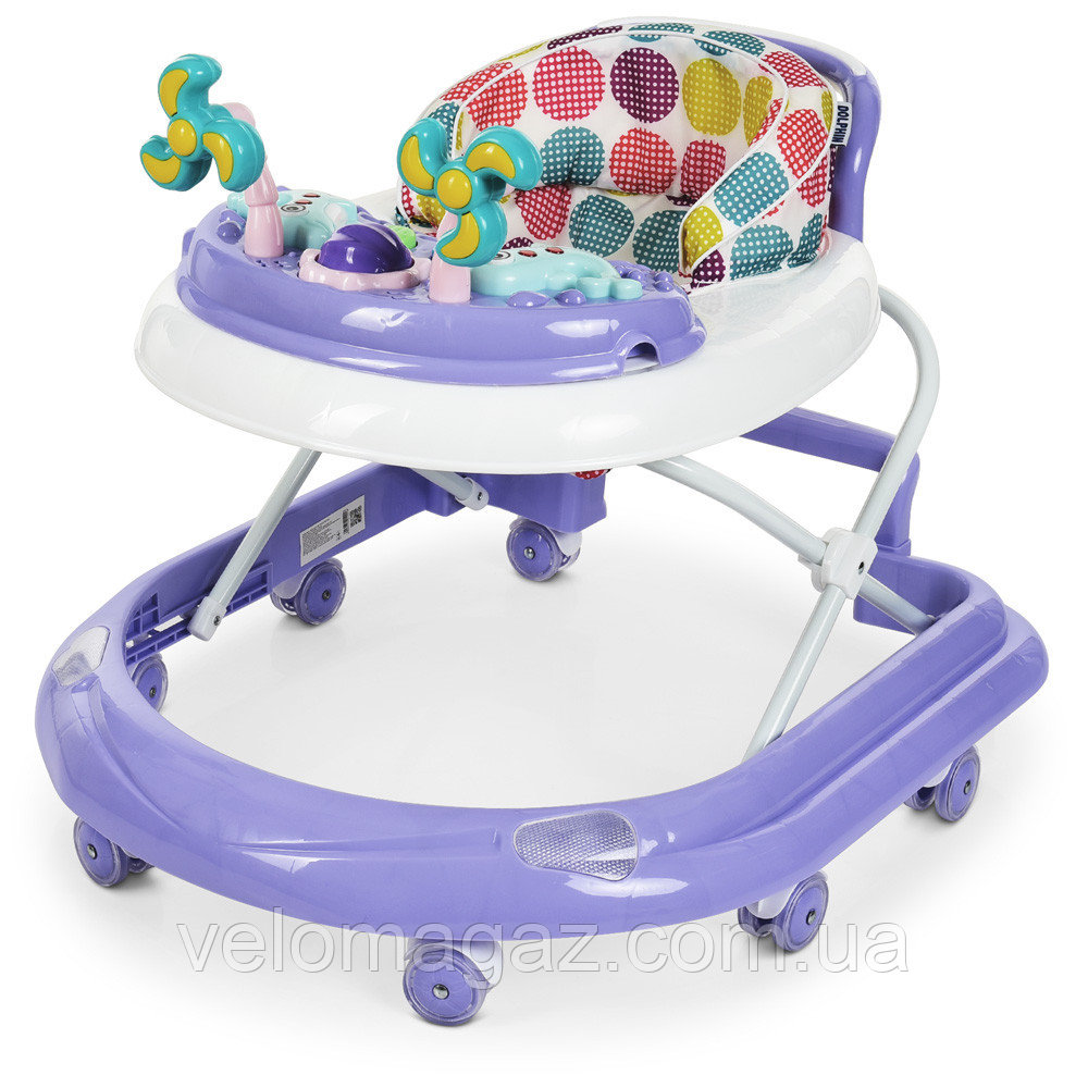 Детские ходунки ME 1056 DOLPHIN VIOLET с музыкальным блоком