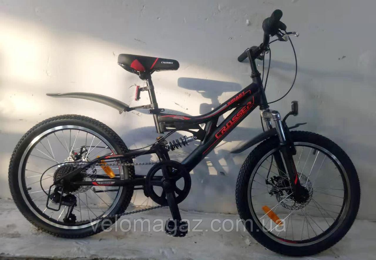 Велосипед горный Crosser Smart-1 20" черно-красный
