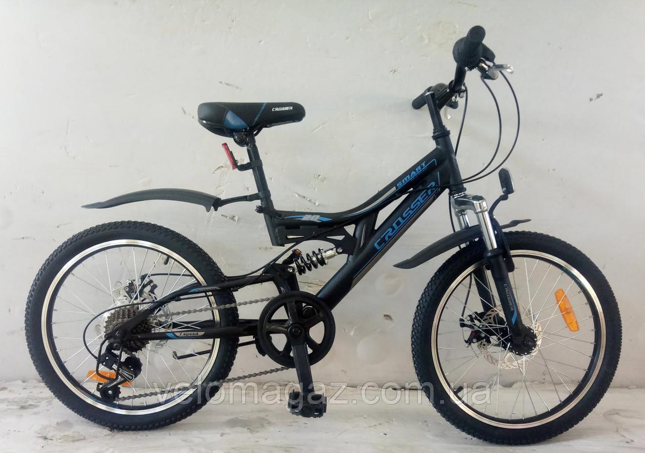 Велосипед горный Crosser Smart-1 20" черно-синий