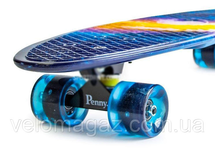 Penny Board пенниборд Nickel 27" "UNIVERSE". Светящиеся колеса