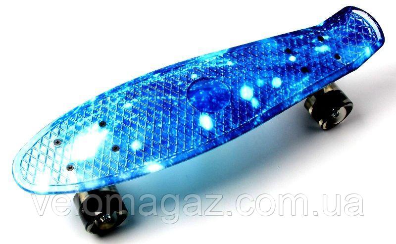 Penny Board пенниборд "SPICE" 22" Светящиеся колеса.