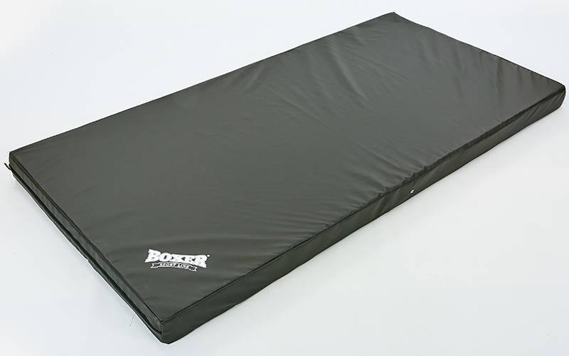 Мат спортивный Кожвинил 2x1м x 10см BOXER черный 1009-02
