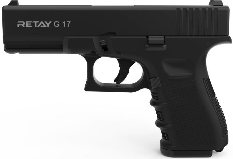 Стартовый (сигнальный) пистолет Retay G17 9mm черный, хром, никель, сатин.