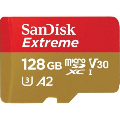 Карта памяти SanDisk 128GB microSDXC C10 UHS-I U3 A2 R160/W90MB/s Extreme V30