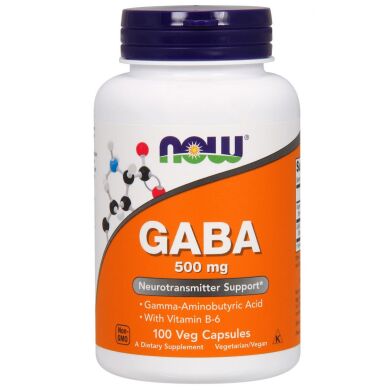 ГАММА-АМИНОМАСЛЯНАЯ КИСЛОТА (GABA), NOW FOODS, 500 МГ, 100 КАПСУЛ