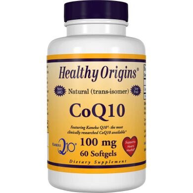 Коэнзим Q10, Healthy Origins, Kaneka Q10 (CoQ10 Gels), 100 мг, 60 капсул