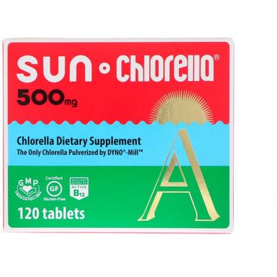 Sun Chlorella, Sun Chlorella A, (Хлорелла), B-12, 500 мг, 120 таблеток