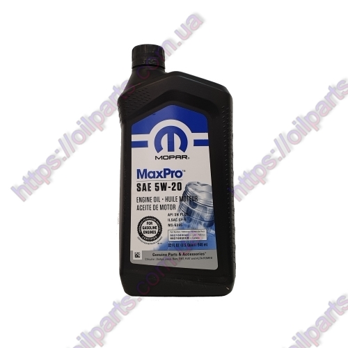 Масло моторное MOPAR MaxPro SAE 5W-20 Engine Oil, 1qt 68218890AC