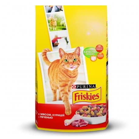 Сухой корм для котов Friskies ( Фрискас) "С мясом, курицей и печенью" 10 кг