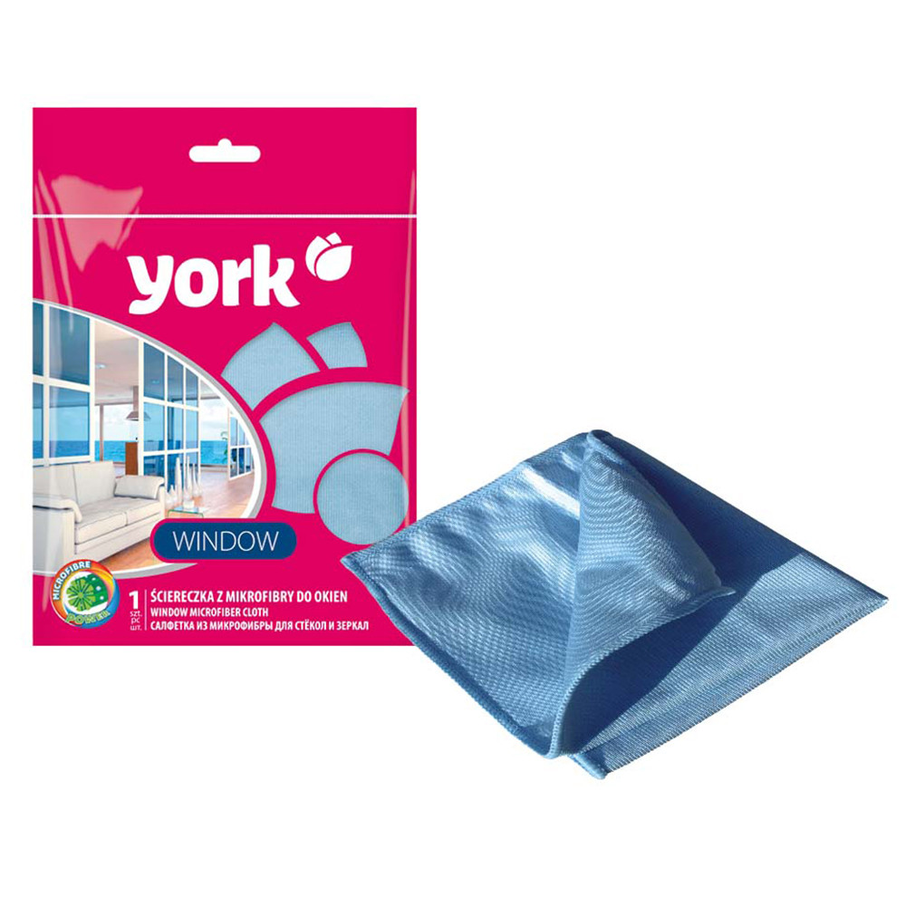 Серветка York для вікон і скла, мікрофібра, 1 шт