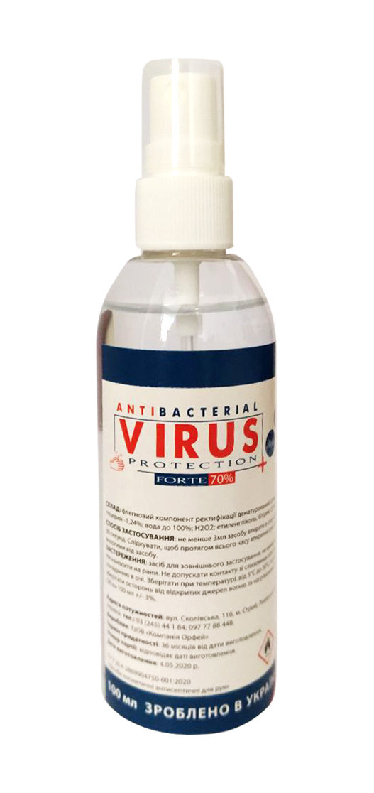 Антисептик для рук спрей, 100 мл, Antibacterial Virus Protection