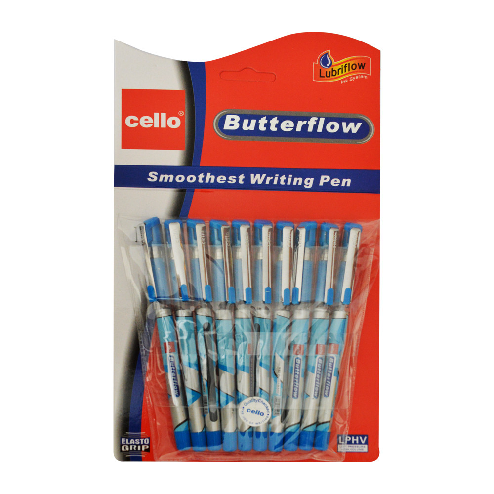 Ручка кулькова синя Cello Butterflow