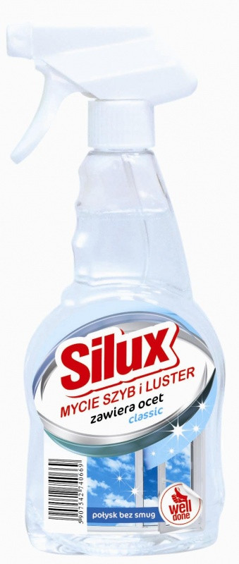 Засіб для миття вікон Silux, засіб для миття скла 0.5 л, класичний