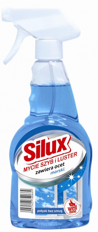 Засіб для миття вікон Silux, засіб для миття скла 0.5 л, океан