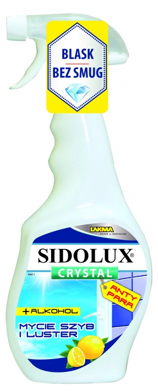 Засіб для миття вікон і скляних поверхонь, засіб антипар Sidolux Crystal, 0.5 л