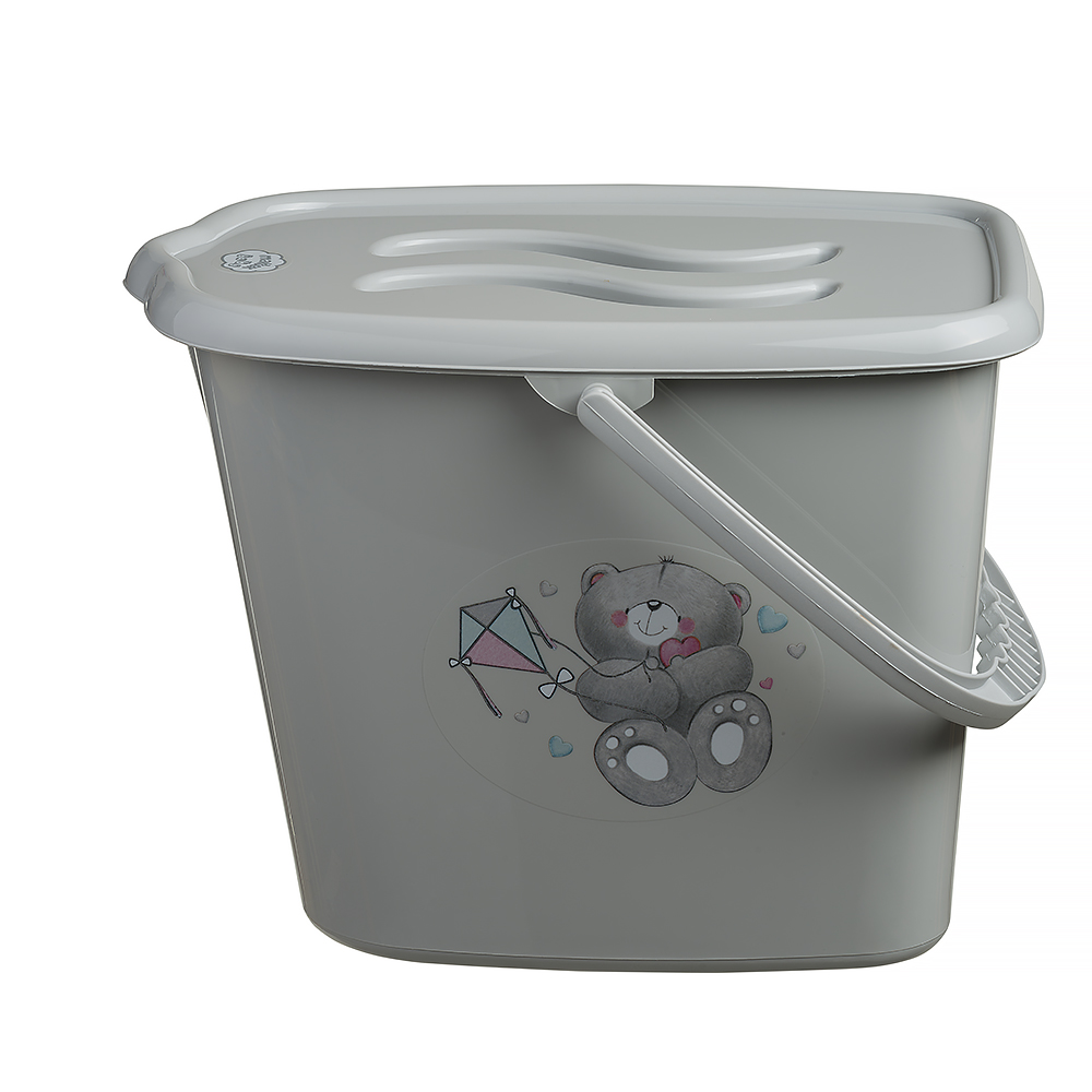 Ведерко для подгузников и воды Maltex Bear 2145 grey