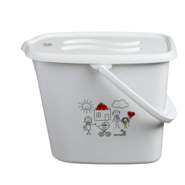 Ведерко для подгузников и воды Maltex The Family 5931 white