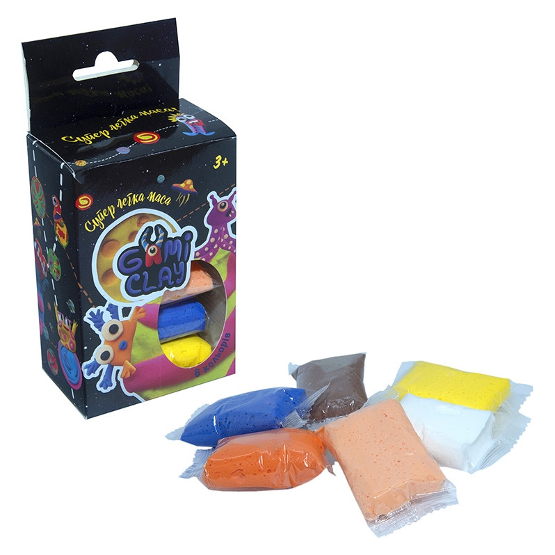 Масса для лепки Gumi clay (3+, масса 6 цветов, укр.)