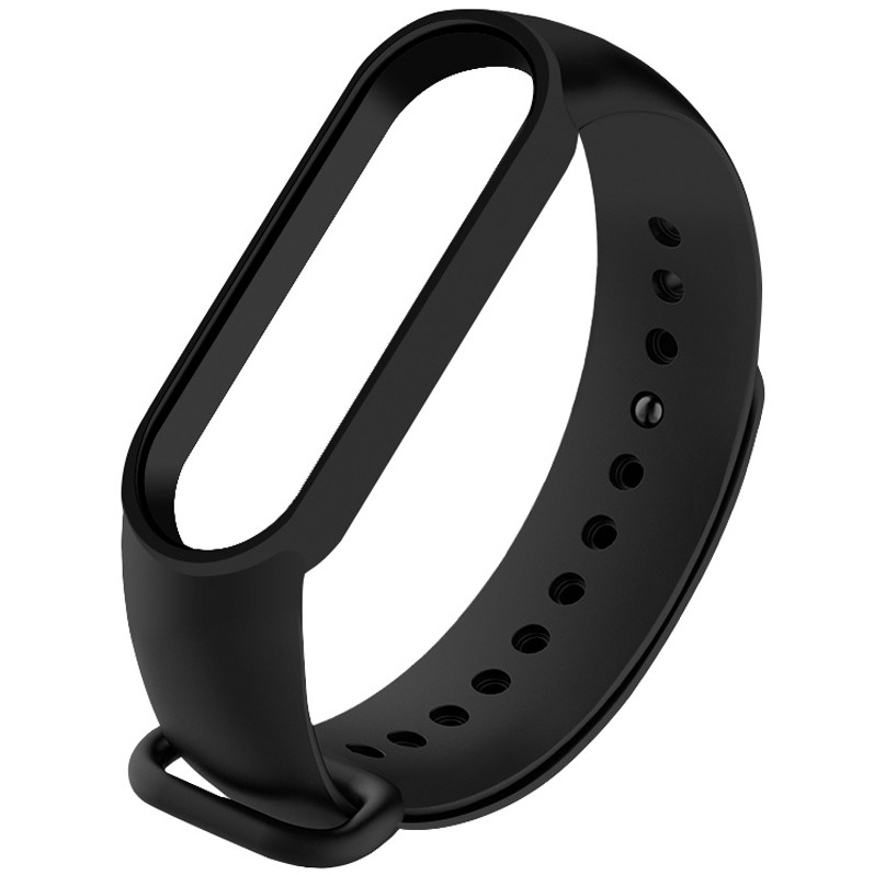 Силиконовый ремешок для фитнес-трекера Xiaomi Mi Smart Band 5, черный