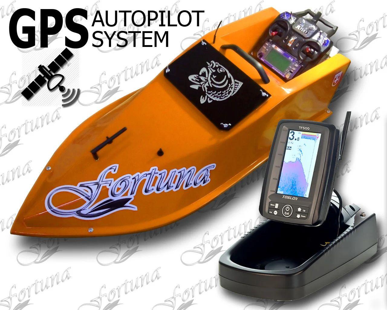 КОРАБЛИК ДЛЯ ПРИКОРМКИ ФОРТУНА С ЭХОЛОТОМ TOSLON TF500 И GPS АВТОПИЛОТОМ