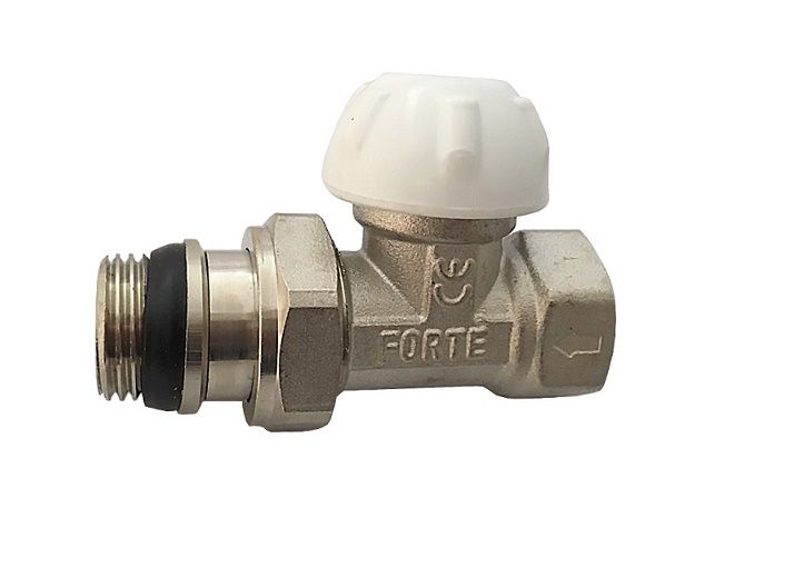 Кран радиаторный прямой, вентильный (обратка) 1/2" с антипротечкой (SF231W15) SD FORTE