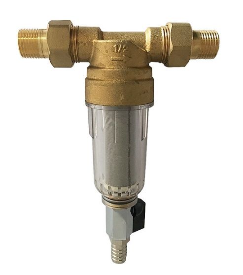 Фильтр промывной 1/2", cо штуцерами, для холодной воды, без манометра (760В) ECO
