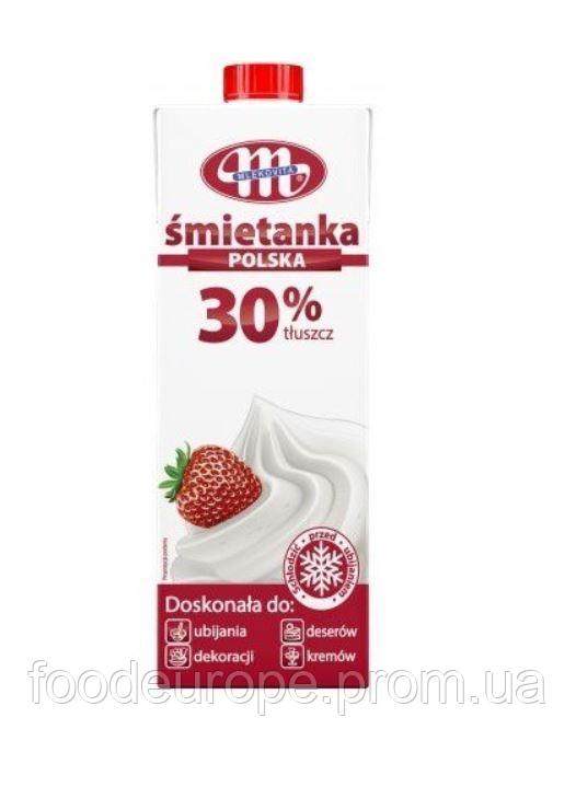 Сливки натуральные ТМ Mlekovita Польша 30% 1л