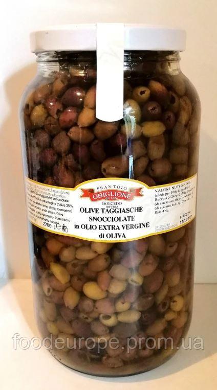 Итальянские оливки без косточки в оливковом масле TAGGIASCA FRANTOIO GHIGLIONE 2,7кг