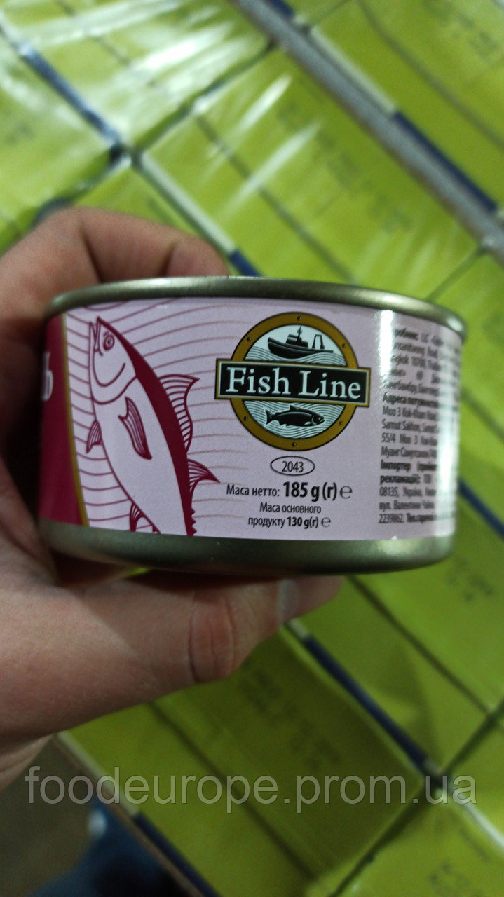 Тунец в масле салатный ТМ "Fish Line" 185г