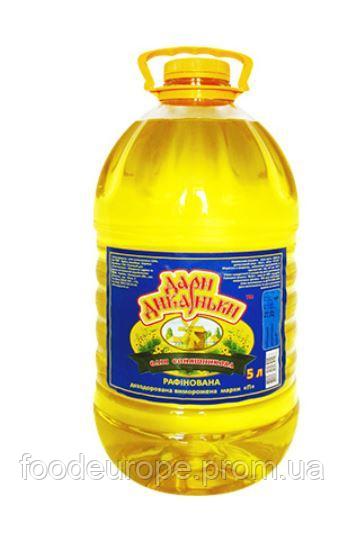 Масло подсолнечное рафинированное Дары Диканьки 5л