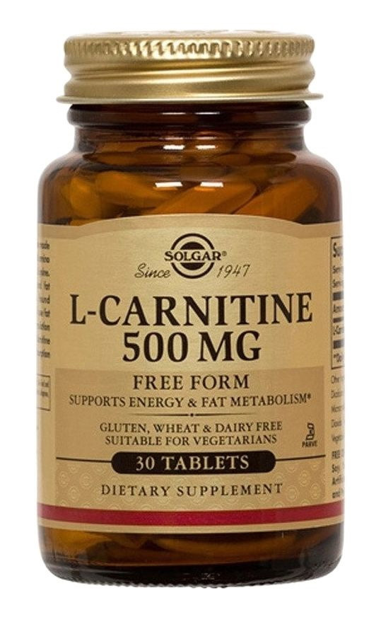 L-КАРНИТИН 500 мг, Solgar Vitamin and Herb уп. 30 табл. 500 мг