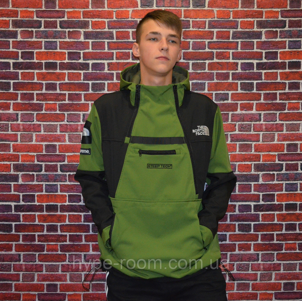 Кофта-анорак в стиле Supreme x The North Face SteepTech | Люкс Качество