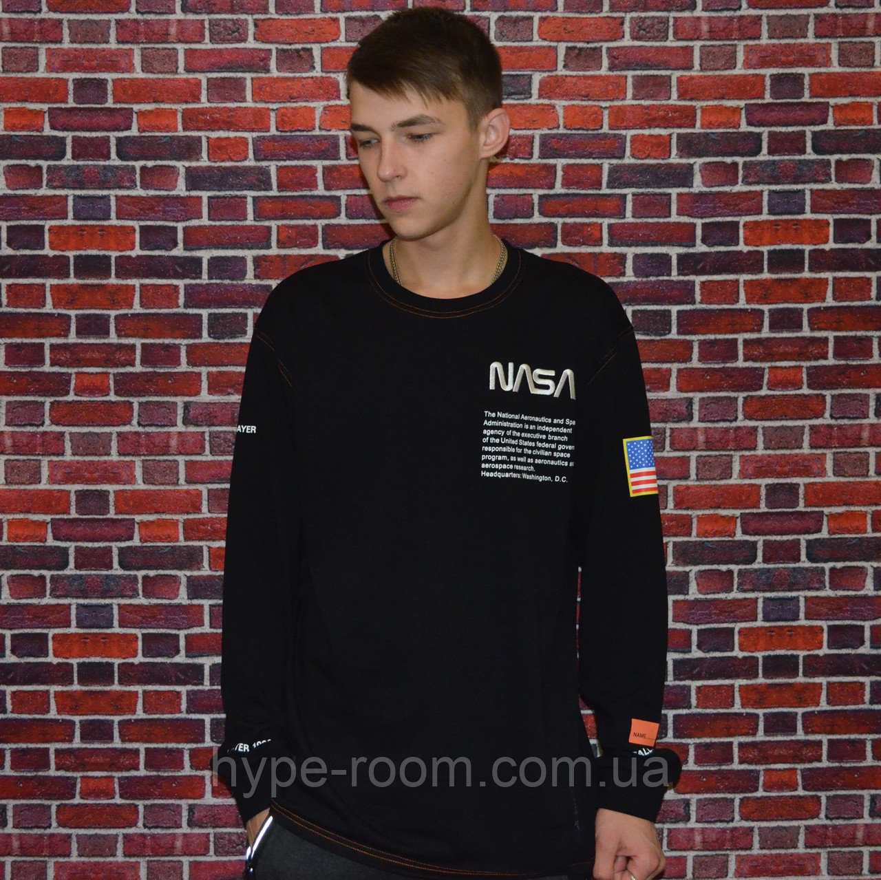 Лонгслив в стиле Heron Preston x NASA | Топ Качество