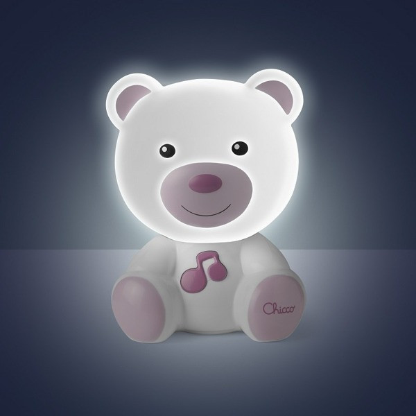 Ночник «Сладкий плюшевый мишка» Chicco (Розовый)
