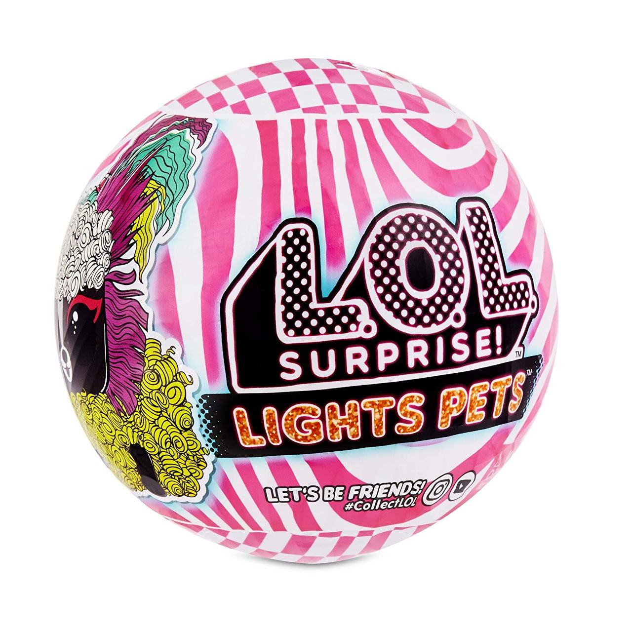 Питомец L.O.L. Surprise! Lights Pets с настоящими волосами и 9 сюрпризами, 564898 ОРИГИНАЛ
