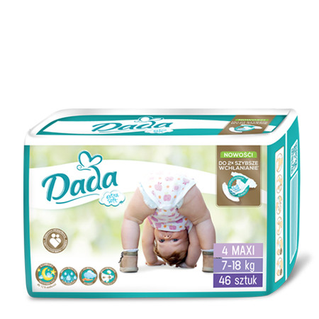 Детские подгузники Dada Extra soft 4 MAXI — 46 шт. / 7-18 кг