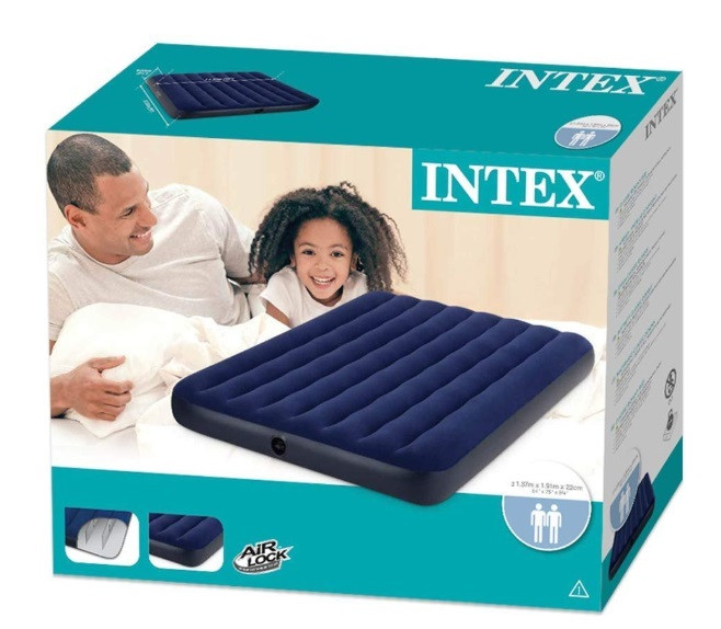 Надувной полуторный матрас Intex 68758 (137см х191см х 22см)