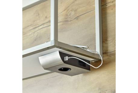 Розеточный блок Design Light BORNbox - SN-3FR-2U +1.2 м провод, 3 розетки + 2 USB Нержавейка
