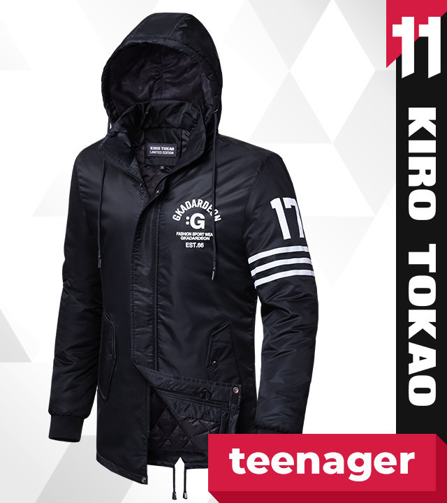 11 Kiro Tokao | Японская подростковая парка весна 31292 чёрная 52 54