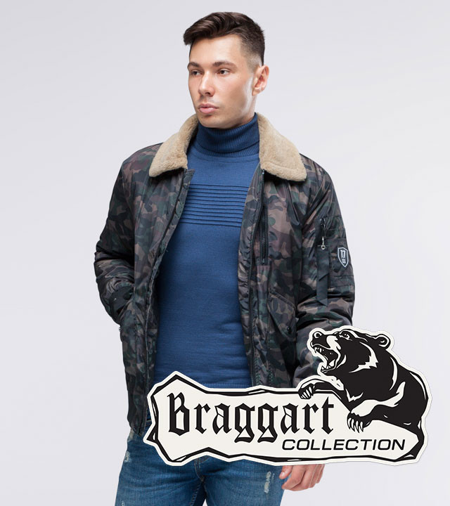 Braggart Youth | Куртка бомбер осенняя 38666 темно-серый р. 48 50 52 54
