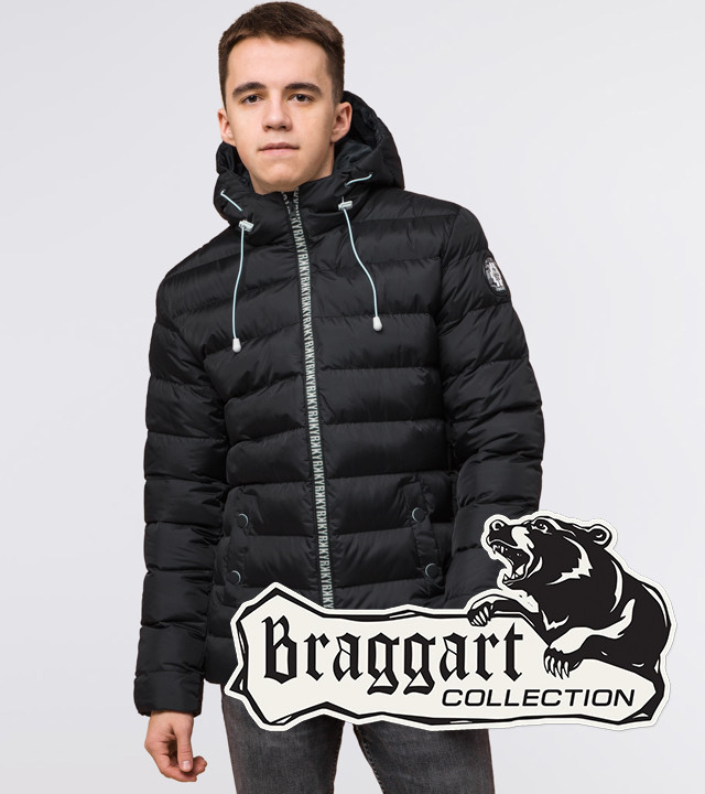 Подросток 13-17 лет | Зимняя куртка Braggart Teenager 76025 черная р. 40 42 44 46
