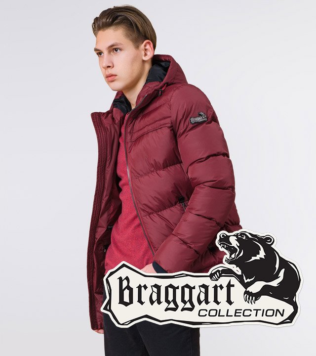 Подросток 13-17 лет | Куртка зимняя Braggart Teenager 71293 бордовая р. 40 42 44