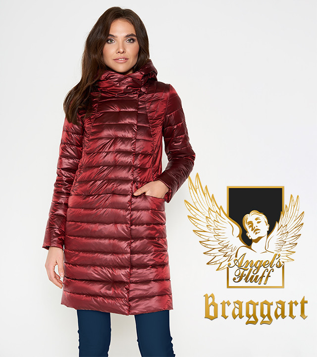 Braggart Angel's Fluff 28215 | Воздуховик женский осенне-весенний карминовый р. 44